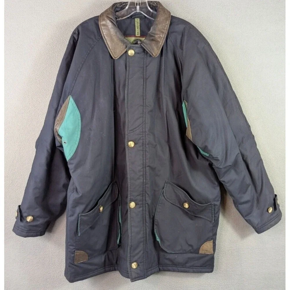 Vtg Brambilla Overcoat Collection Jacket Men's‎ L Full Zip Chore Coat Retro Barn